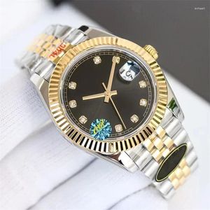 Bilek saatleri lüks erkekler kadın saat otomatik mekanik safir paslanmaz çelik kol saati moda altın siyah yeşil