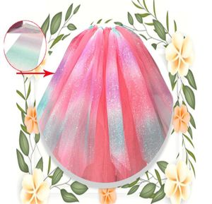 10 Yardroll Rainbow Glitter Tiulle Roll Crystal Organza Sheer Fabric DIY Prezent rzemieślniczy Tutu Spódnica Strona główna Dekoracja ślubna XB19601657