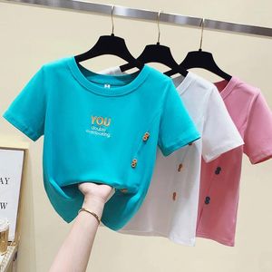 Women's T Shirts Short Sleeved T-shirt For Women 2024 Cotton Summer Top Tees