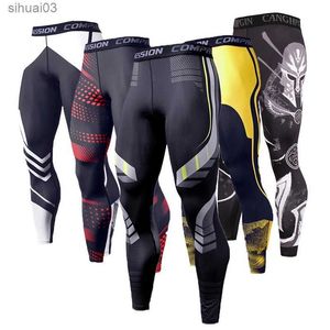 Men's Pants Mens Running Leggings Sportswear Quick Dry Gym Fitness Tights Workout Training Jogging Sports Trousers Compression Sport PantsL2403