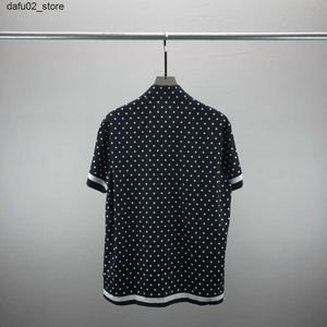 Męskie koszulki męskie designerska koszula Summer Summer Short Sleeve Casual Button Up Drukowana kręgielnia w stylu oddychającą T-shirt #316 Q240416