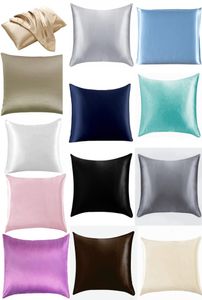 Inch Silk Satin Pillow Case Home Ice Pillows Case Picks Pillow Cover Bäddkudde Cover M26344042257