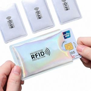 Anti Degaussing RFID -kortinnehavare NFC Blockeringsläsare Lock ID Bankkort Holder Case Protecti Metal Credit Case Aluminium Q4Q4#