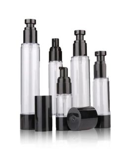 15 ml 30 ml 50 ml 80 ml 100 ml tom svart luftlös pump dispenser flaskan påfyllningsbar lotion grädde vakuum spray flaskor atomizer sn59513446374