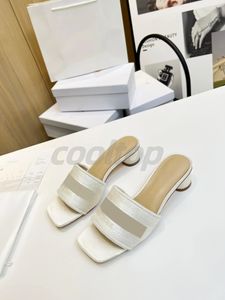 Designer Kvinnors sandaler Flat Shoes High Heel Light Brown White Black Pink Canvas Slippers Women's Summer Outdoor Shoes
