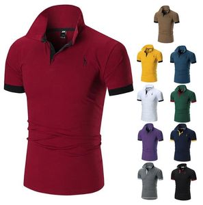 2024SS Polo Mens Giyim Poloshirt Gömlek Erkekler Pamuk Karışımı Kısa Kollu Kısa Kollu Nefes Alabilir Yaz Nefes Alabilir Katı Giyim Mor