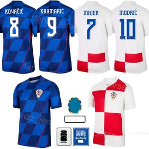 Euro Cup 2024 Soccer Croacia Jersey 10 MODRIC 8 KOVACIC 11 BROZOVIC 15 PASALIC 4 PERISIC 7 RAKITIC 17 MANDZUKIC 7 MAJER Croatia Football Shirt Kits National Team