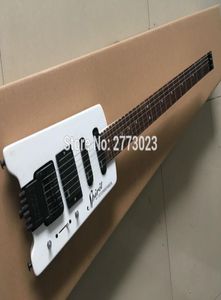 Anpassad butik Alpine White Steinberger Spirit Headless Electric Guitar EMG Pickups Tremolo Bridge Black Hardware Top Selling4214299