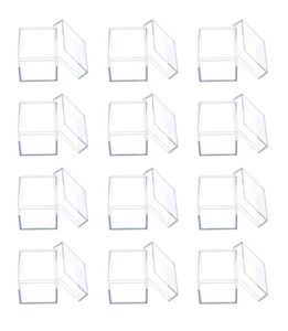 Opakowanie prezentów 12PCS Clear Acryl Square Cube Cube Box Treat Pudełka Pojemniki na przyjęcie weselne Baby Shower Favours Packaging Casegift2035346