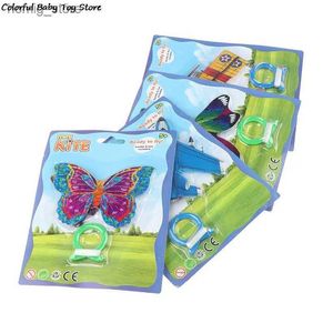 Färgglada Pocket Kite Outdoor Fun Sports Kite Flying Simple Flying Kite Childrens Toy Y240416