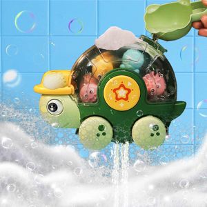 Baby Turtle Bath Toys Kids Infants Bathtub Spinning Water Pool Easter Basket Stuffers Christmas Birthday Gifts for Toddler 240415