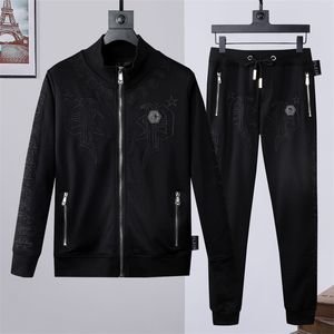 Plein Bear da uomo con cappuccio per uomo pantaloni da cranio tracce cranio con cappuccio per tracce casual tracce di pantaloni da jogger set di pantaloni set da sport m-3xl