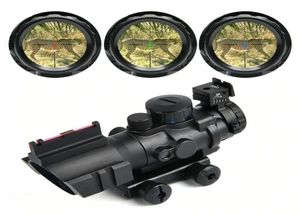 ACOG Scope Fiber Illumined 4x32 Rifle Optic Sight Red Tactical Tri Acog Prismatic3505758