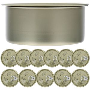 12 PCS LABE DE CAFÉS DE CAFÉS DESHONS LANTES DE FERIDADES COLENTES CONSULHAS DA CAT CAT ROUNTE ROUNTE TIN PLATE DESERTA ARMAZENAMENTO DE PREVISÃO DO