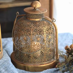 Ljusstakare metall marockanska kandelsrum inredning kaarshouder smidesjärn trädgård vintage ljuskrona salong tealight innehavare