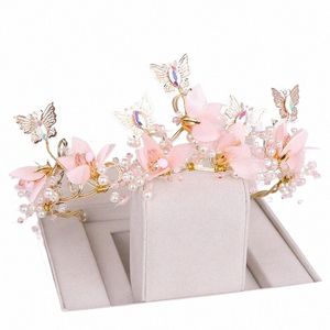 1 пункт свадебной короны головы корейский стиль FR Compilati Crown Hair Bands Princ Super Fairy Butterfly Accories R3HZ#