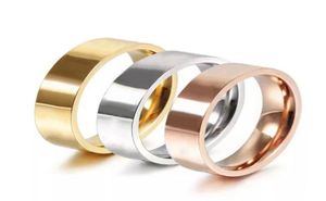 Designer Titanio Steel Anello 6mm Gold Rose Silver Men039s and Women039s Coppie Anelli presenti GatheringGagementHigh3946298