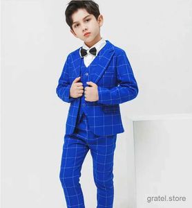 Anzüge formelle Jungen formelle Jacke Weste Hosen 3pcs Hochzeitsfotografie Anzug Kinder Party Kleidung Kinder Herren Teenager Tuxedos Set Set