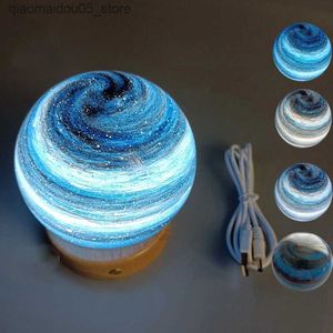 Lamps Shades Circular Galaxy Ball Light Led Starry Night Light USB Dimmable Bedside Light Childrens Birthday Gift 2022 Q240416