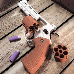 Gun Toys Toys Gun Soft Bullet Small Moon Revolver ZP5 EVA Sponge круглый головой Elite Children Diy Partner Fun Hobby Accessories 240416