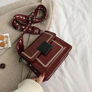 Drawstring S.Ikrr Women's Bag Wide Shoulder Strap Fashion Messenger Pu Leather Casual Shiny Ladies 2024