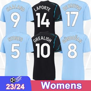 2023 24 Haaland Ake Bernardo Women piłkarski koszulki de Bruyne Grealish Doku Rodrigo Walker Lewis Home Away Edition Special Edition Football Mundurs
