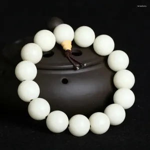 Strand Natural Peeling White Bodhi Root Handkedja 12mm män Kvinnor grossistarmband Luxury China Beads Style Par