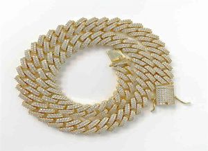 Anpassad handgjorda Miami 100 Real 10k Solid Pure Gold 12mm Hip Hop Men039S Cuban Link Lab Grown Diamond Chain Necklace227O4337427