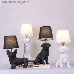 Lâmpadas tons de quarto mesa de cabeceira de cabine de arte decoração de arte filhote de animal led noturno nórdico designer nórdico mesa de restaurante 220V Q240416