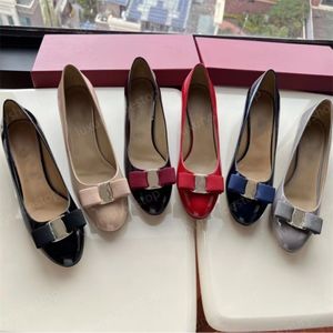 Designer Summer Fashion Temperament Patent New High Quality Ballet Women Brand Jelly Shoe Girls Holiday Mary Janes Shoes Shallow Mouth High-heeled Single Shoes