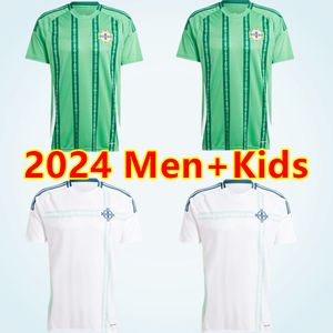 2024 Homens de Jersey de futebol da Irlanda do Norte Conjunto Kit Kit Uniform 2025 Divas Charles Evans 24 25 Camisa de futebol Charles Ballard Best Brown Home Away Away