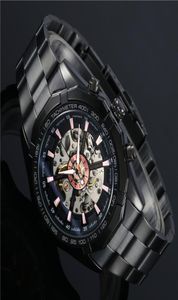 Vincitore Skeleton Watches for Men Mechanical Men039S Sport Orologio All Black WN055496419