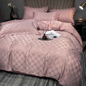 4 -bitar satin sängkläder sätter lyxis silk färgglad täcke täcke kudde