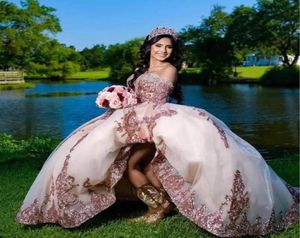 2023 Suknia Blowly Ball Sukienki Quinceanera Bridal Butique Sweetheart Cequine Sweet 15 16 Sukienka Zużycie BC15102 GW27523354