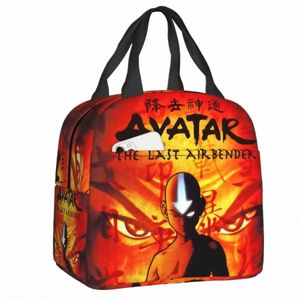 Avatar Last Airbender Borse per il pranzo Cooler Box da pranzo isolato caldo per donne SCUOLA SCUOLA ALIMENTO PICNIC PROPRIETÀ CAPPONE 04HF#