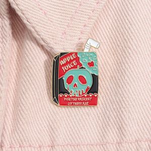 Cartoon Poison Juice Enamel Pin Anime Goth Horror Novelty Brooch Lapel Backpack Badge Jewelry Gift For Kids Friends