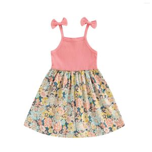 Kız Elbiseler Fernvia Toddler Bebek Yaz Kıyafetleri 12 18 24 ay 2t 3T 4T 5T Bir Çizgi Kolsuz Elbise Kıyafetleri