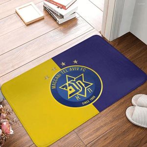 Halılar maccabi tel aviv paspas banyo halı ekstra yumuşak emici mikrofiber banyo halı mat kaymaz halı