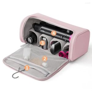 Storage Bags Pouch Water Proof Hideable Hanging Hook Hair Dryer Case Portable Non-slip Tools Large Capacity Curling Iron Bag