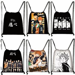 anime haikyuu!Saco de cordão oya oya oya haikyuu mochila hinata shoyo hinata voar alto armazenamento bolsas de viagem