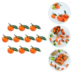 Party Decoration 10 PCS Imitation Oranges Artificiella frukter Mandarin Tillbehör för hemprydnadsskum Dekorativ falsk färdig produkt