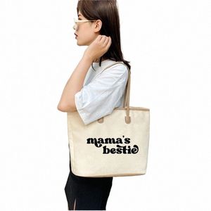 TOTE BESTIE BIDDIE CANVAS BIGNVAS MAMA, regali malconci per donne, mamma, amici, insegnanti e damigelle O2JC#