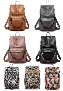 PU Guitar Strap Backpack Brown Faux Leather Shoulder Backpacks 20Colors Girl School Bag DOM14048423042