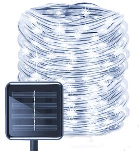 Luzes de fio de corda solar corda 50 lâmpadas de fio de cobre à prova d'água de 23 pés luzes de corda ao ar livre para jardim de Natal Caminho T6852259