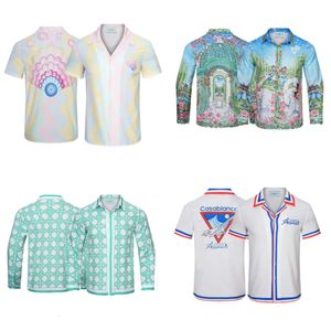 Camicia da uomo Casablanca a maniche lunghe set maschile per le vacanze per le vacanze t-shirt camicia a maniche corte a manica corta