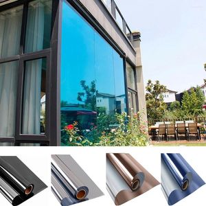 Fönsterklistermärken Premiumkvalitet One Way Mirror Film Glass Självhäftande Silver Solar Tint Privacy For Home