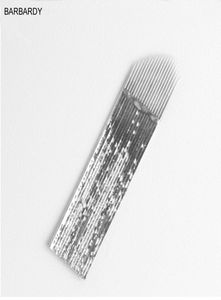 18pins dövme iğneleri 50pcslot kalıcı makyaj kepleri mikrobladlı iğneler için 3D manuel kalem için paslanmaz çelik S5225019