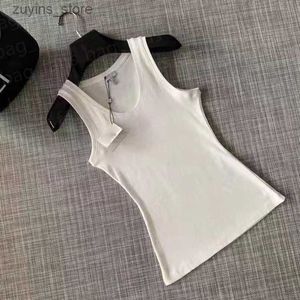 Kvinnors tankar camis designer kvinnor ärmlös väst stickad t-shirt modetank topp sport västar för kvinnor SML 20966 L49