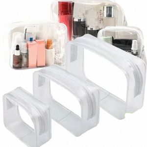 透明なホワイトジッパーメイクアップバッグオーガナイザーボックスボックスメンメンズは透明な化粧品バッグ防水トイレタリーwメイクアップバッグケースR0my＃