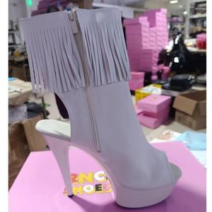 Dance Shoes LAIJIANJINXIA 15CM/6inches PU Upper Sexy Exotic High Heel Platform Party Women Boots Pole C084